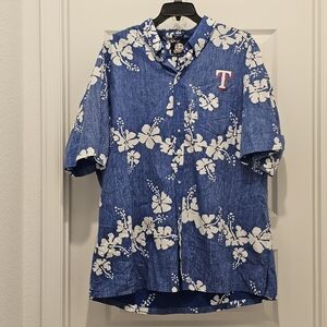 Reyn Spooner Texas Rangers SS Kekai Button-Down Shirt, NWT, Size 3XL
